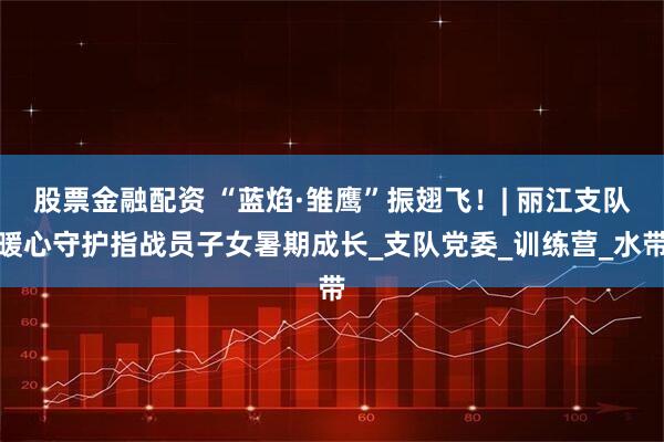 股票金融配资 “蓝焰·雏鹰”振翅飞！| 丽江支队暖心守护指战员子女暑期成长_支队党委_训练营_水带