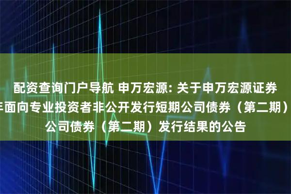 配资查询门户导航 申万宏源: 关于申万宏源证券有限公司2025年面向专业投资者非公开发行短期公司债券（第二期）发行结果的公告